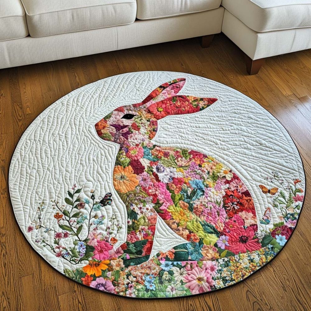 Happy Ears Quilted Round Mat