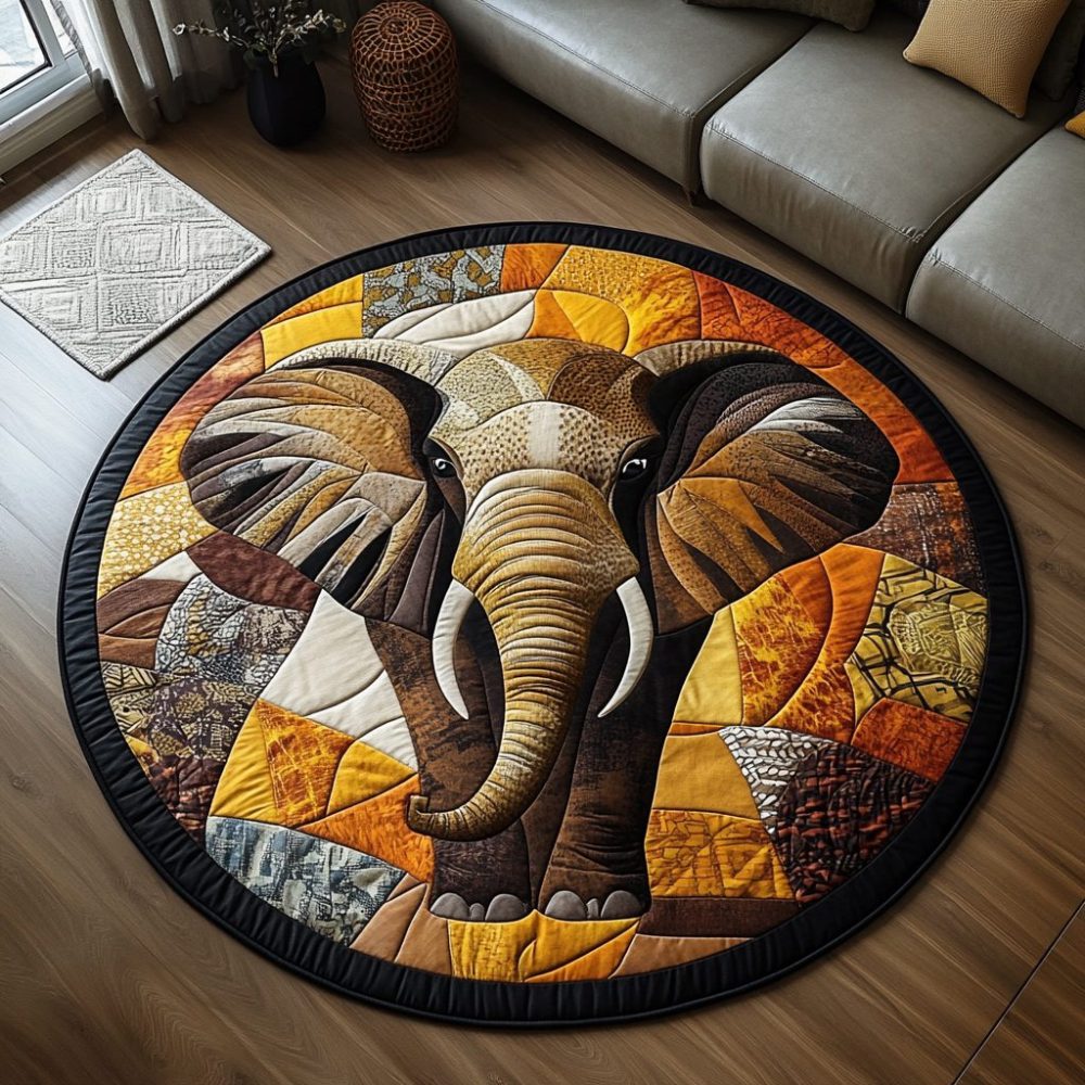 Harmonious Herd Quilted Round Mat