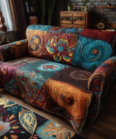 Harmony Bloom Quilted Sofa Cover