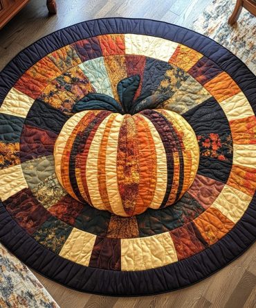 Harvest Elegance Quilted Round Mat