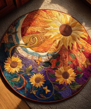 Harvest Field Quilted Round Mat
