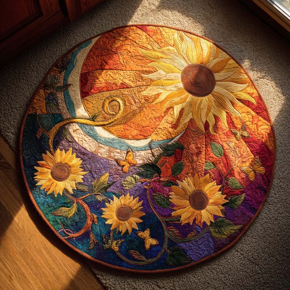 Harvest Field Quilted Round Mat