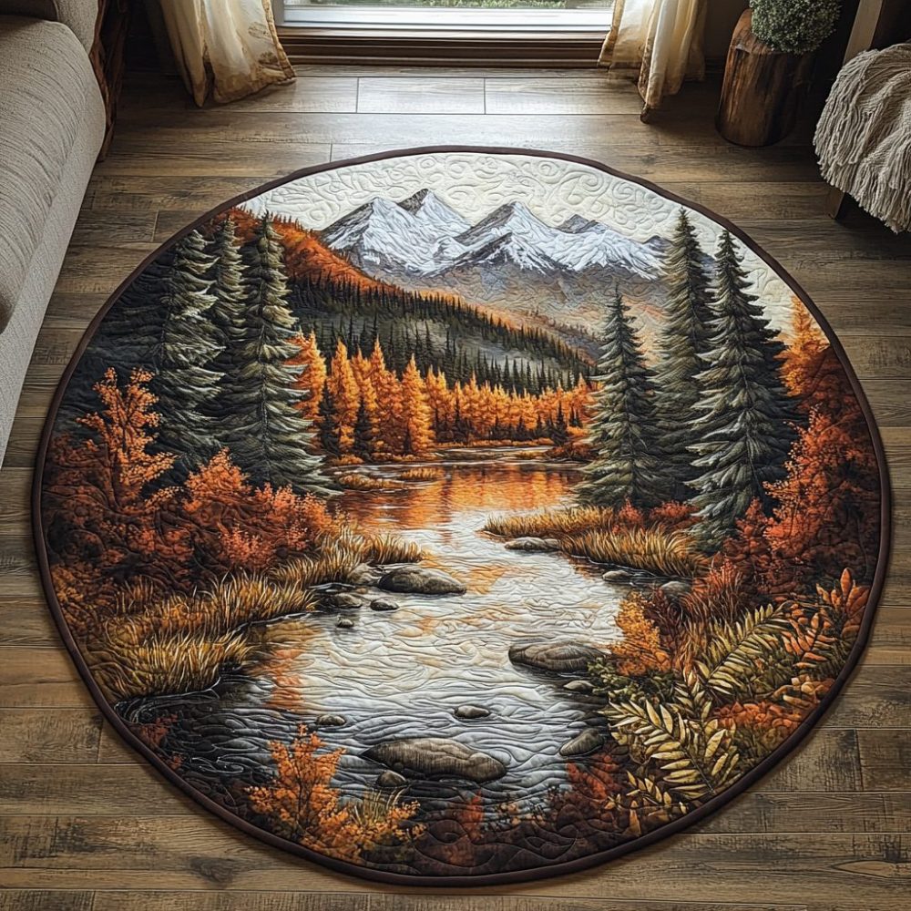 Harvest Forest Quilted Round Mat