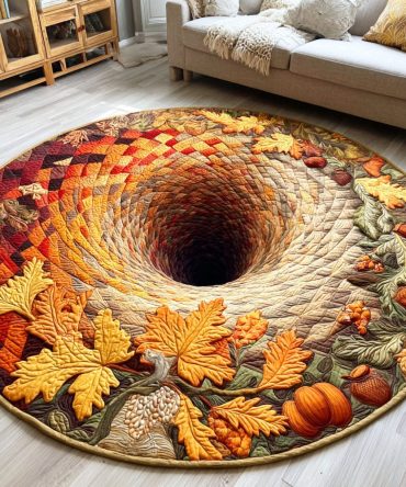 Harvest Glow Quilted Round Mat