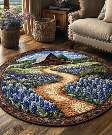 Harvest Haven Quilted Round Mat