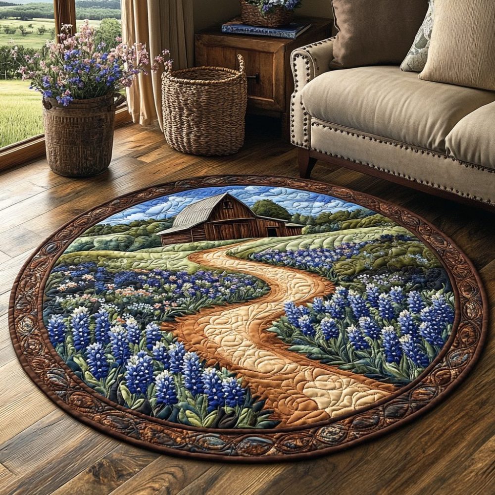 Harvest Haven Quilted Round Mat
