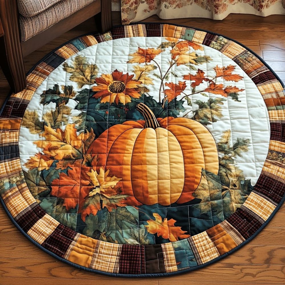 Harvest Hues Quilted Round Mat