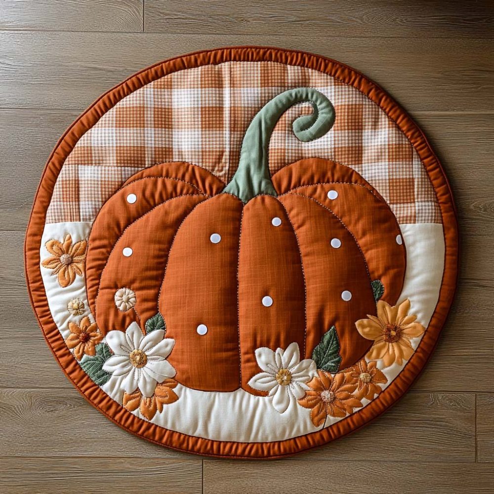 Harvest Jewel Quilted Round Mat
