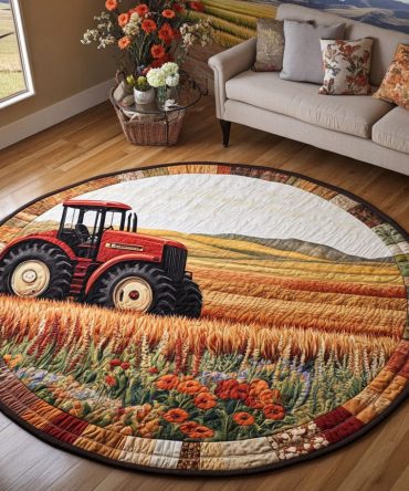 Harvest Journey Quilted Round Mat