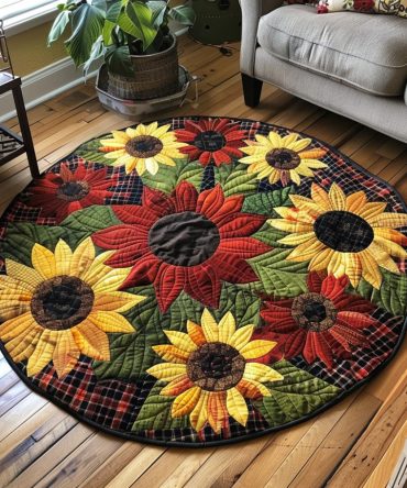 Harvest Joy Quilted Round Mat