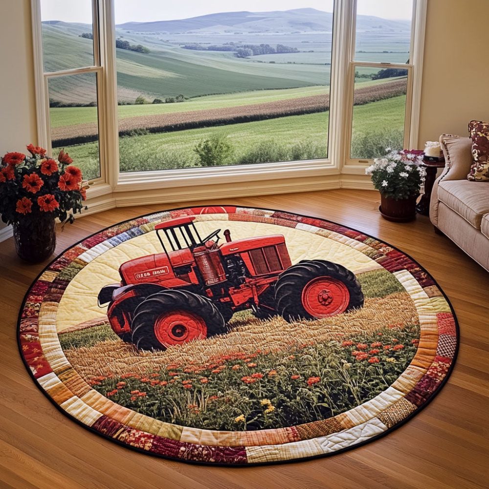 Harvest Ride Quilted Round Mat