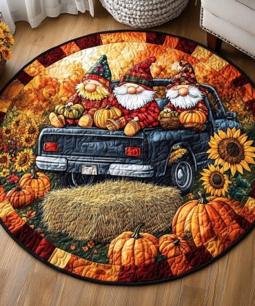 Harvest Serenity Quilted Round Mat