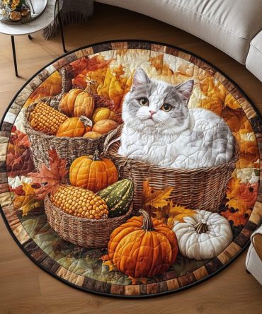 Harvest Snooze Quilted Round Mat