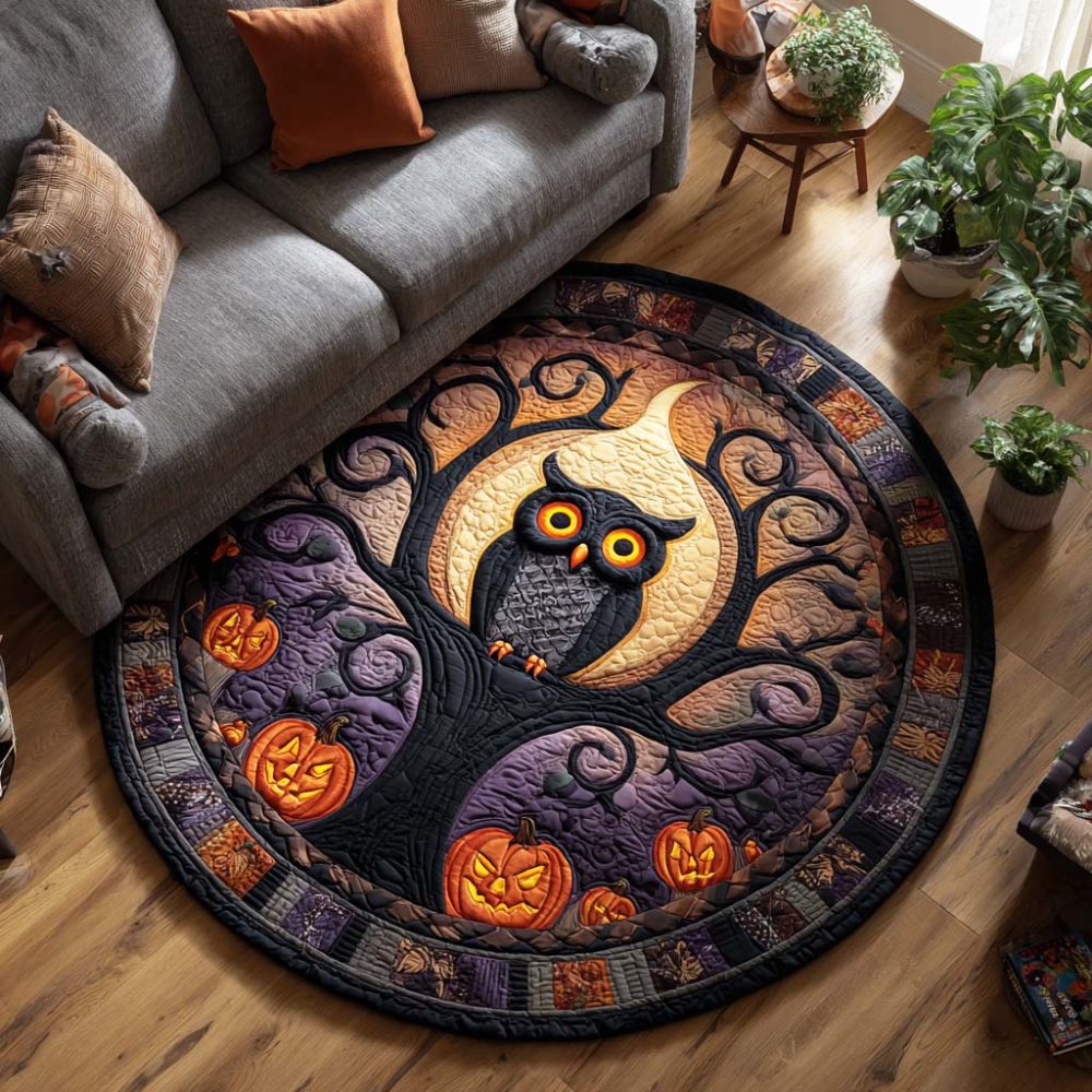 Haunting Delight Quilted Round Mat