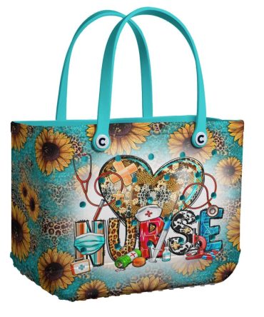 Stylish Nurse Tote Bag With Sunflower Design - Perfect Gift For Healthcare Heroes