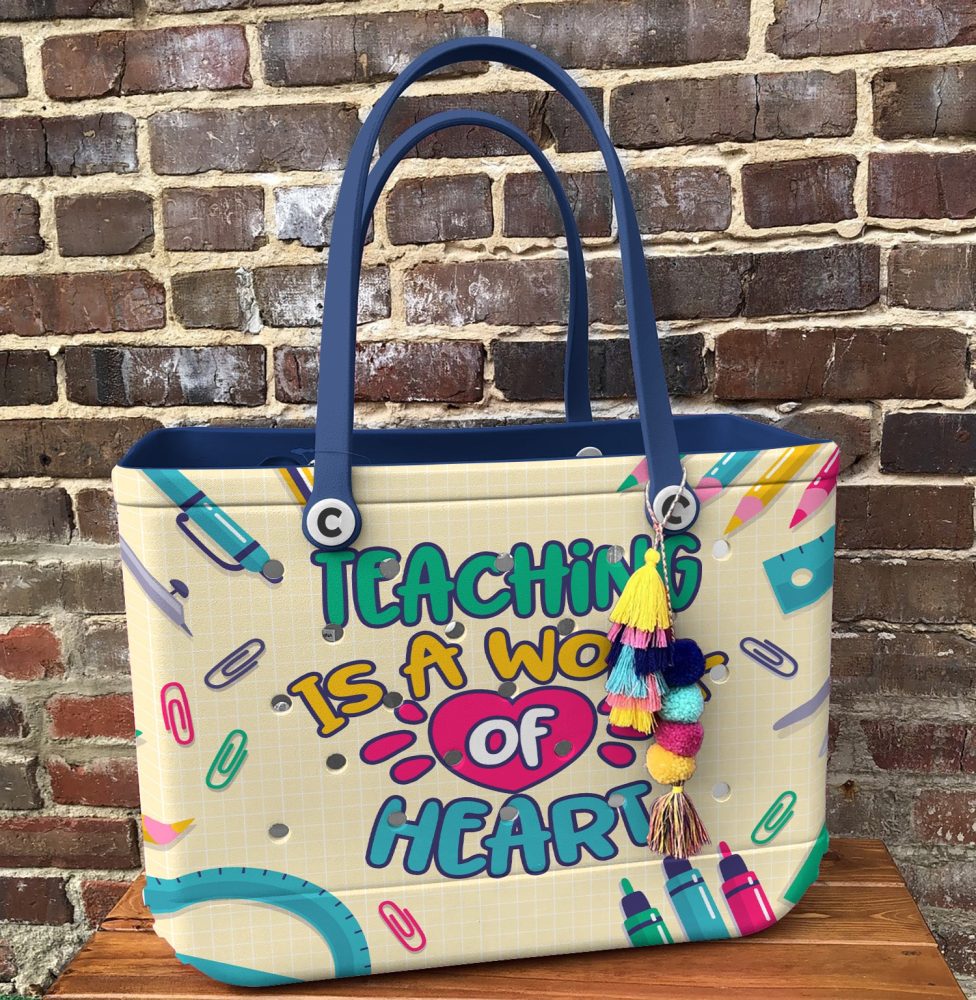 Teaching Tote Bag - 'Teaching Is A Work Of Heart' Design - Perfect Gift For Educators! - Image 5