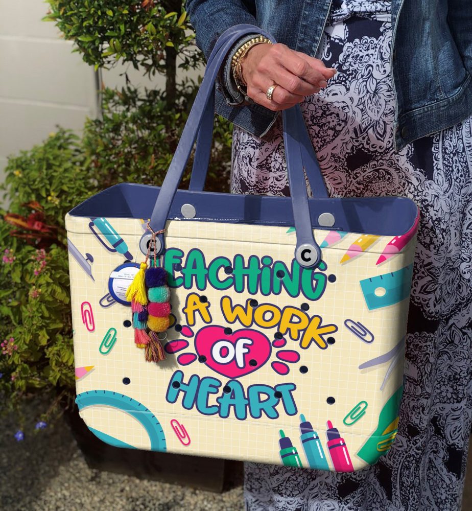 Teaching Tote Bag - 'Teaching Is A Work Of Heart' Design - Perfect Gift For Educators! - Image 4