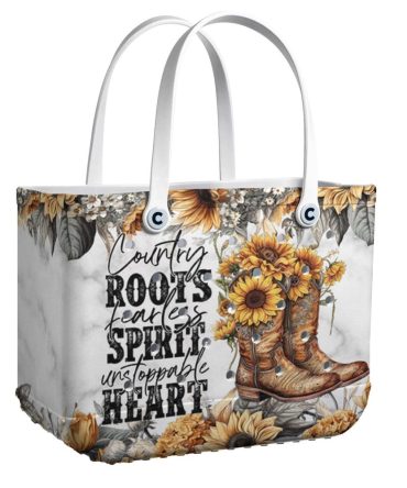 Bucket Tote Bag, Limited Edition Bogg Bag, Beach Bag Heart Of The Country
