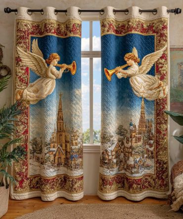 Heavenly Angel Chime Quilted Curtains