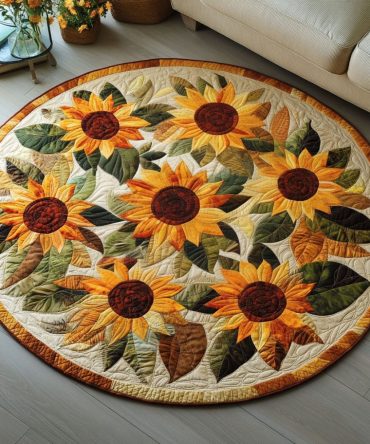 Helianthus Harmony Quilted Round Mat