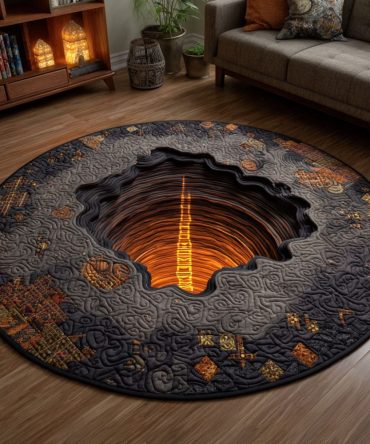 Hell Pit Quilted Round Mat