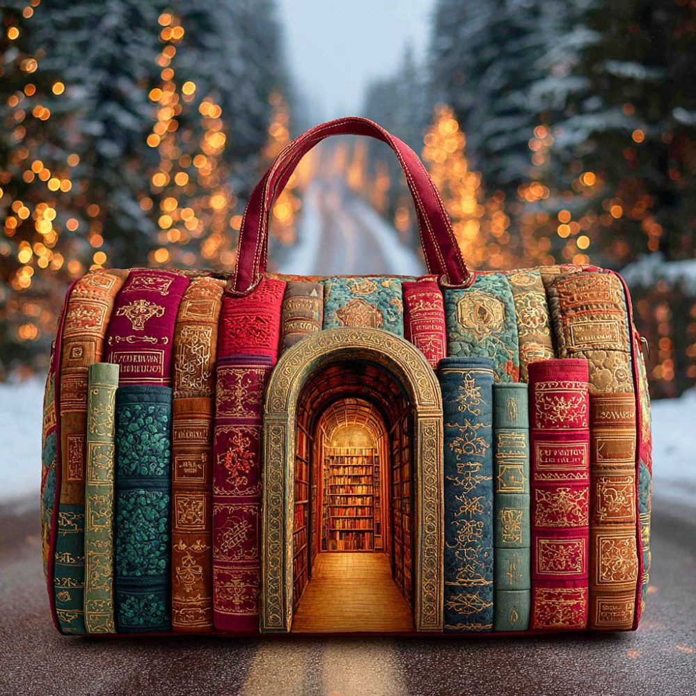 Hidden Library Quilted Duffle Bag