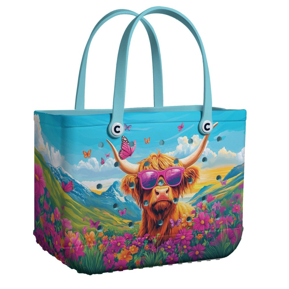 Bucket Tote Bag, Limited Edition Bogg Bag, Beach Bag Highland Cool