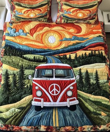Hippie Highway 3-Piece Quilted Bedding Set