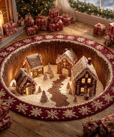 Holiday Dreamwell Quilted Round Mat