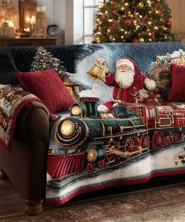 Holiday Express Route Quilted Sofa Cover