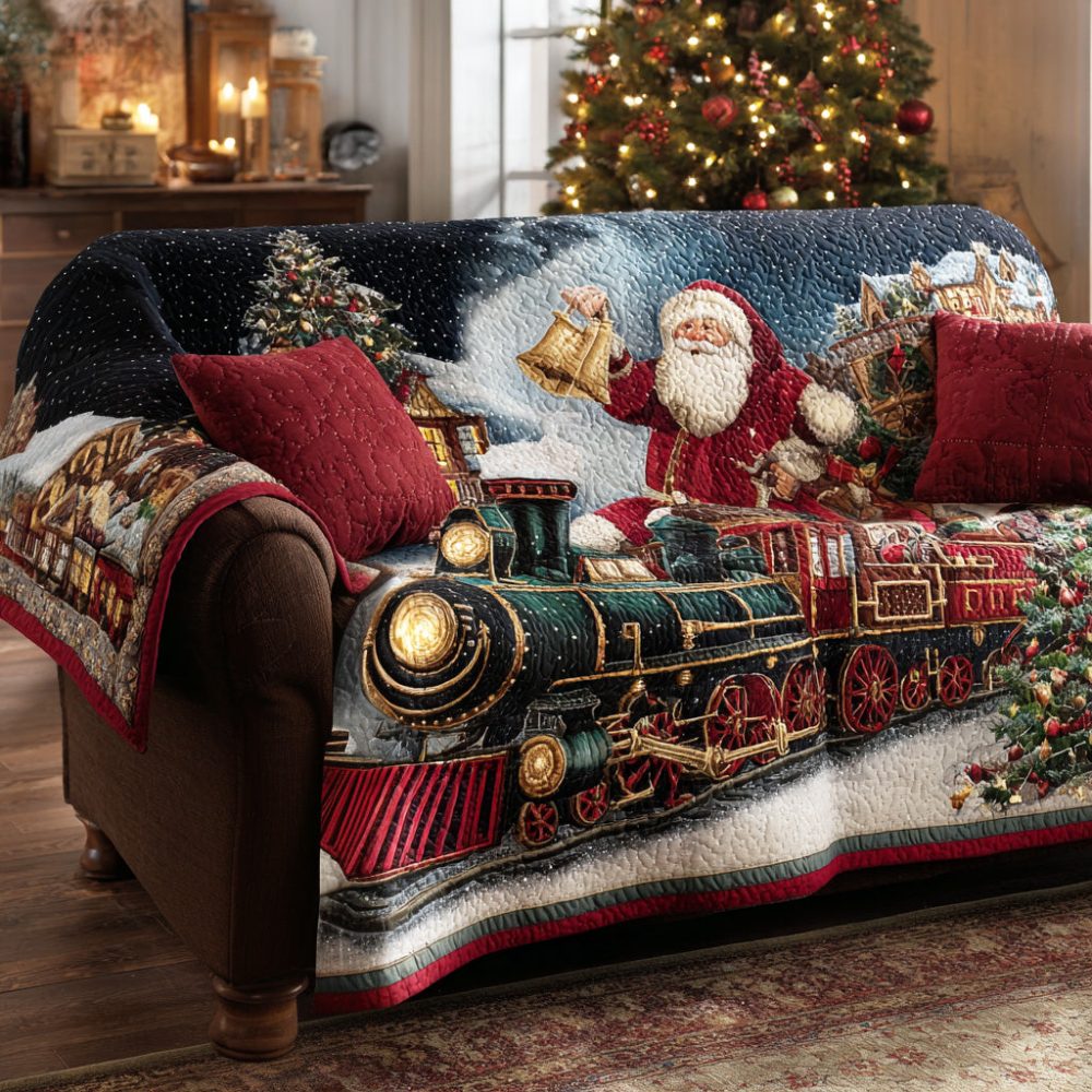 Holiday Express Route Quilted Sofa Cover