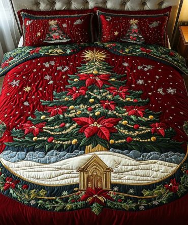 Holiday Glow 3-Piece Quilted Bedding Set