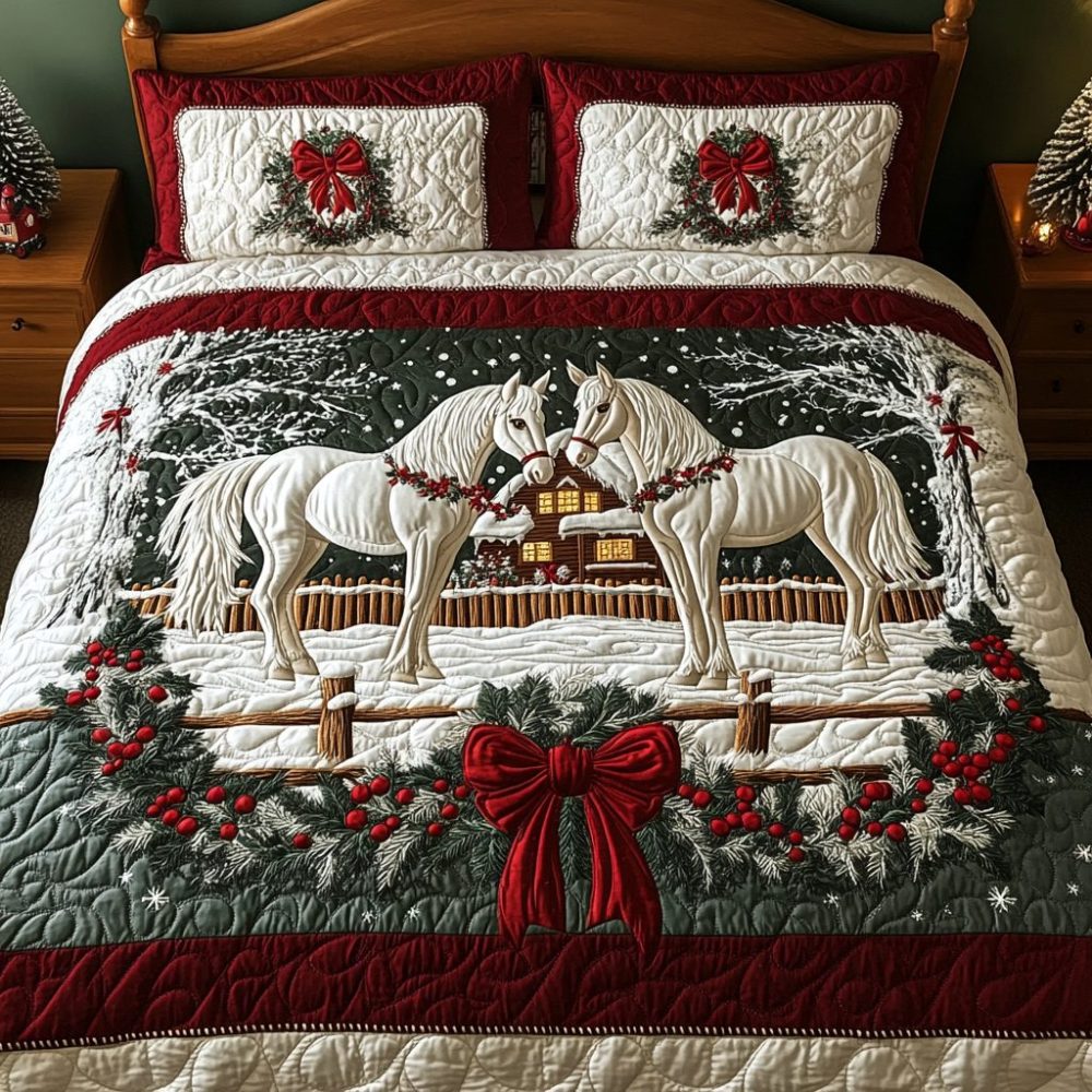 Holiday Herd 3-Piece Quilted Bedding Set