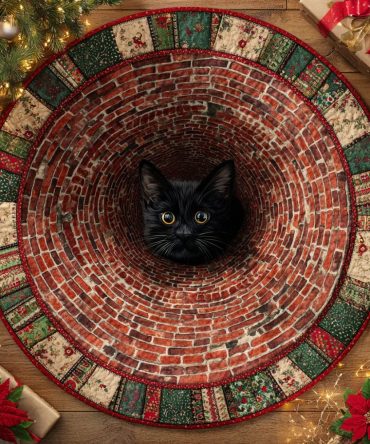 Holiday Hollow Quilted Round Mat