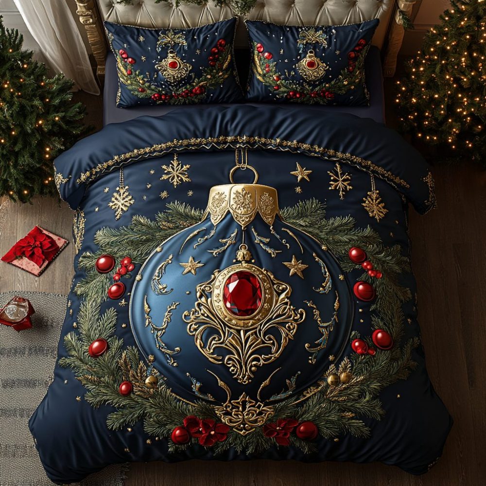 Holiday Opulence 3-Piece Quilted Bedding Set