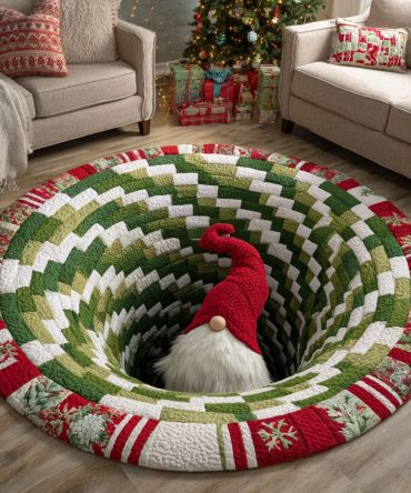 Holiday Spark Quilted Round Mat