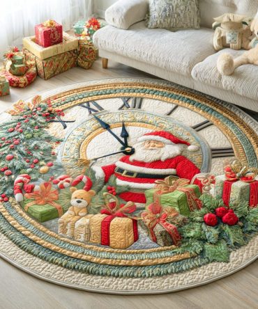 Holiday Spark Quilted Round Mat