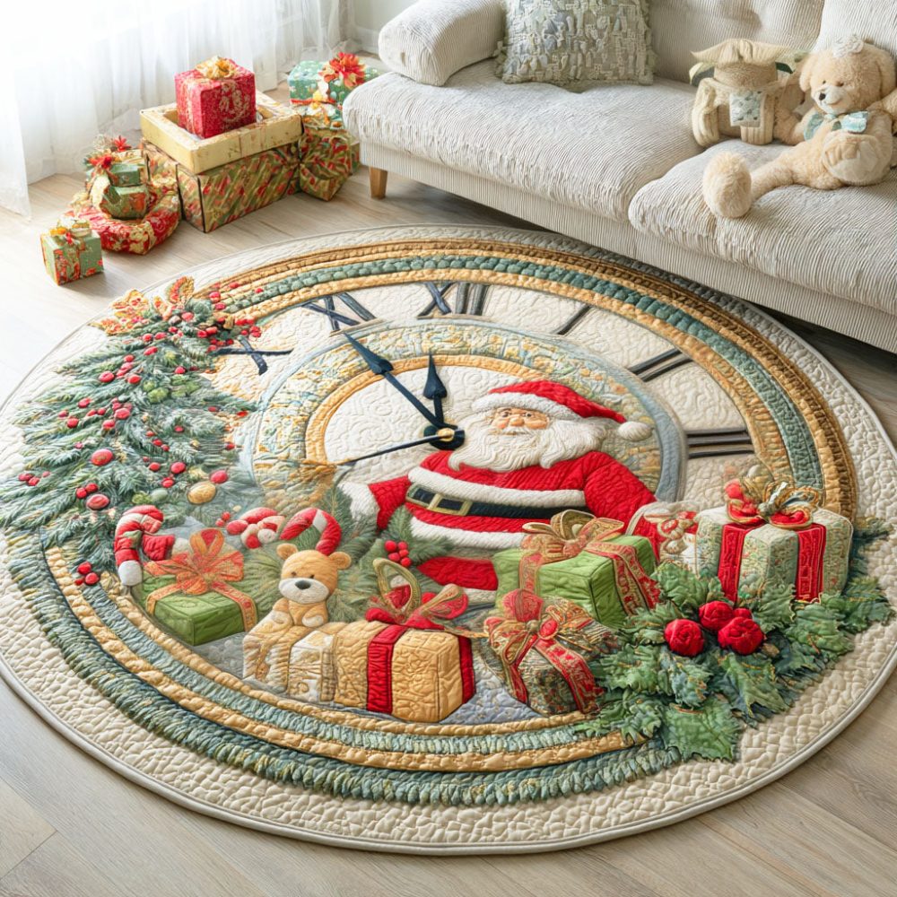 Holiday Spark Quilted Round Mat
