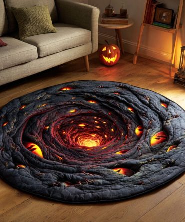 Hollow Eye Pit Quilted Round Mat