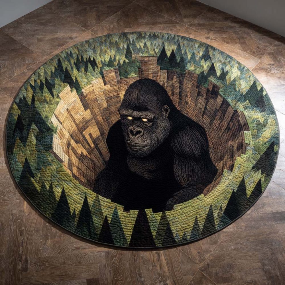 Hollow Watcher Quilted Round Mat