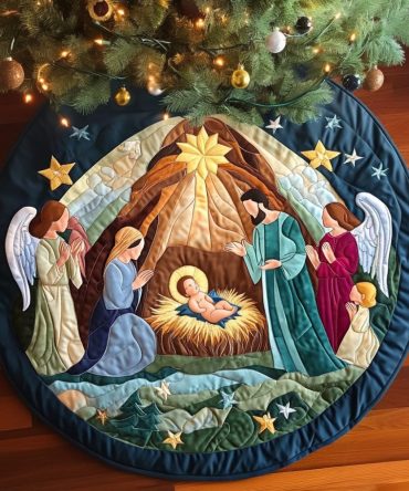 Holy Night Quilted Round Mat