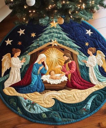 Holy Night Quilted Round Mat