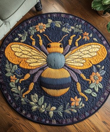 Honey Garden Quilted Round Mat