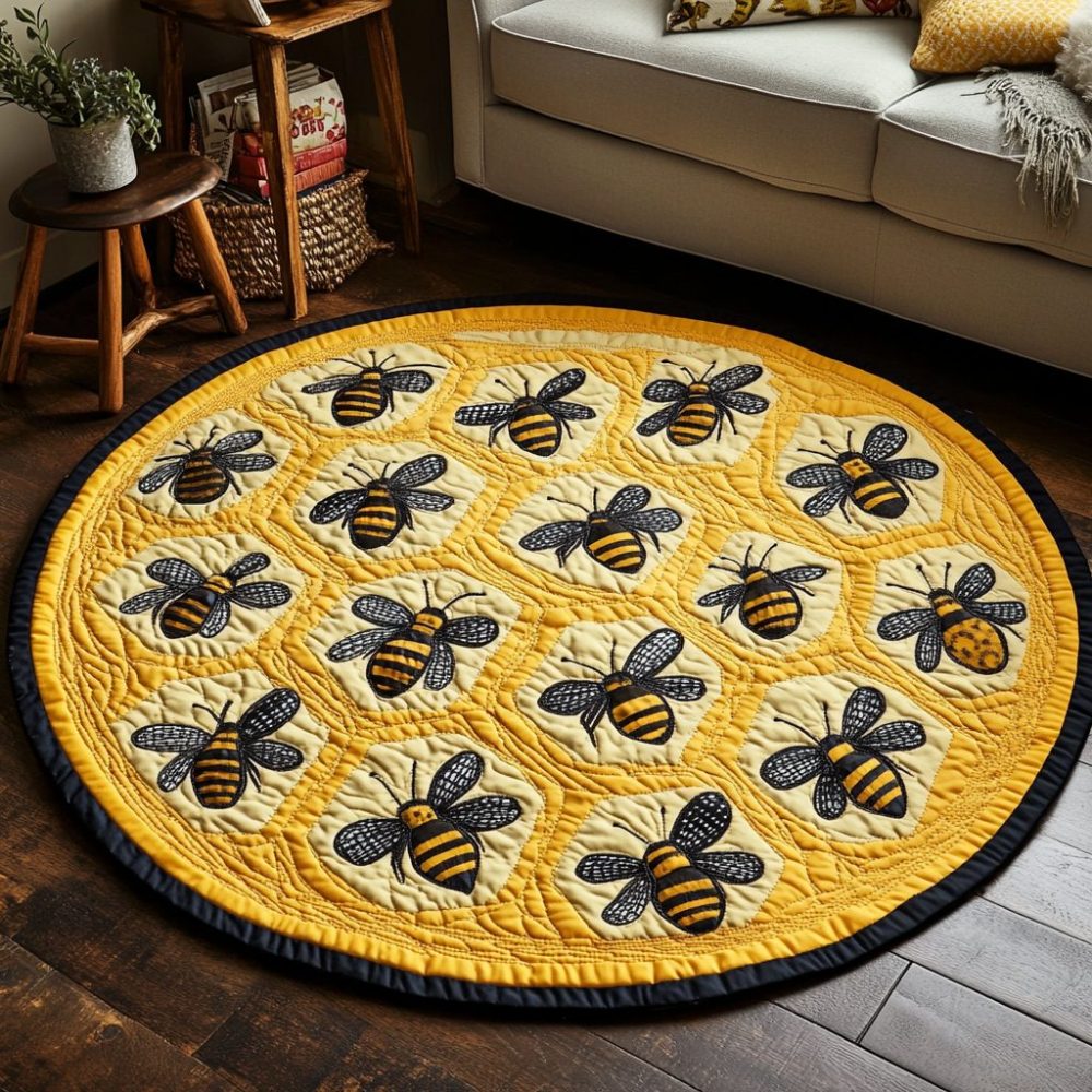 Honeycomb Dreams Quilted Round Mat