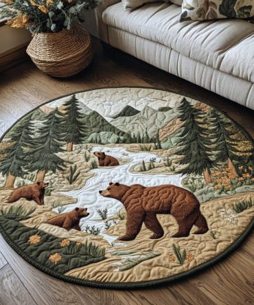 Honeycomb Haven Quilted Round Mat