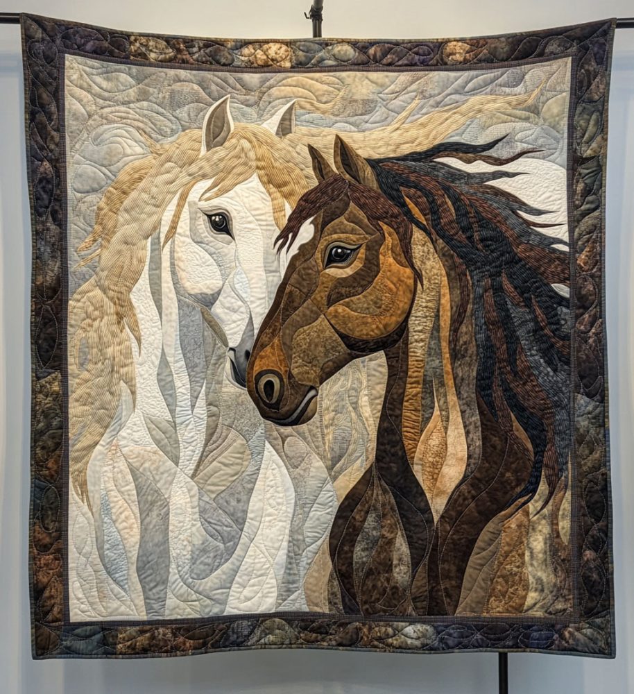 Hoofbeats Harmony Quilted Blanket