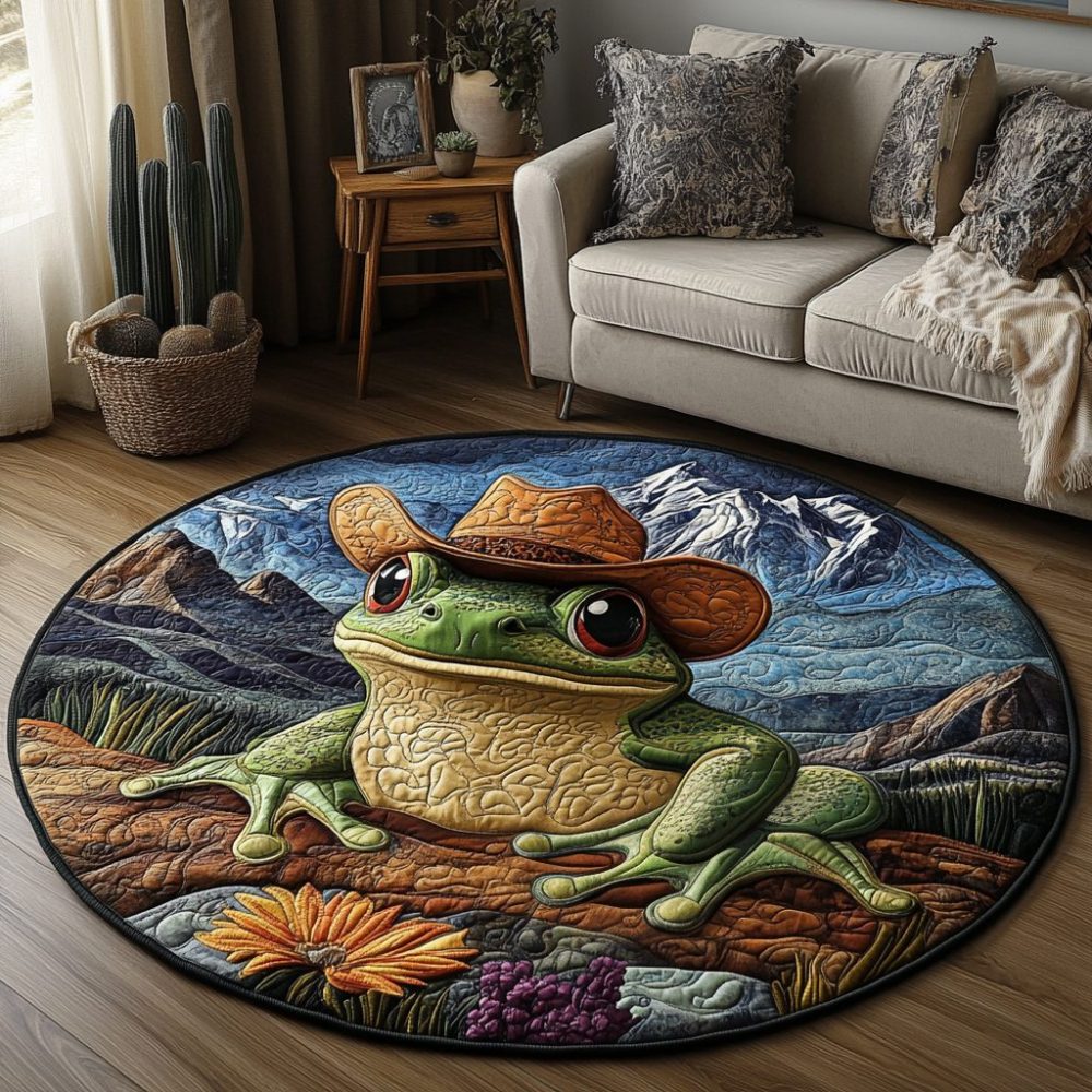 Hopping Dust Quilted Round Mat