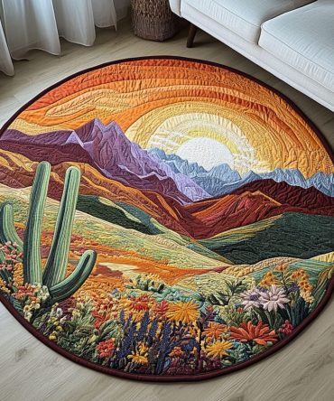 Horizon Hues Quilted Round Mat