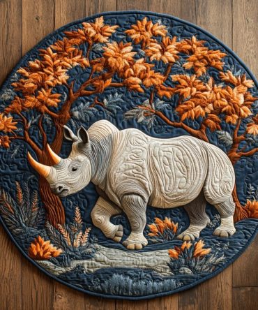 Horned Titan Quilted Round Mat