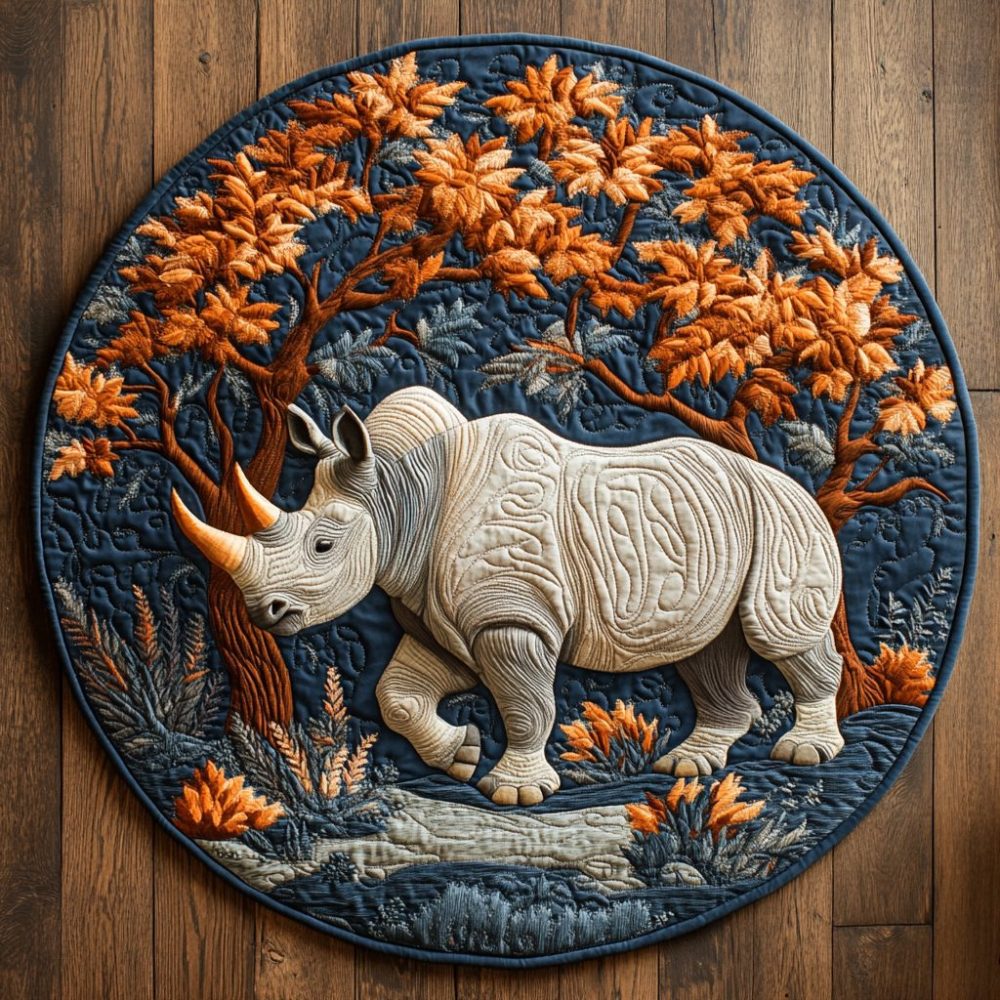 Horned Titan Quilted Round Mat
